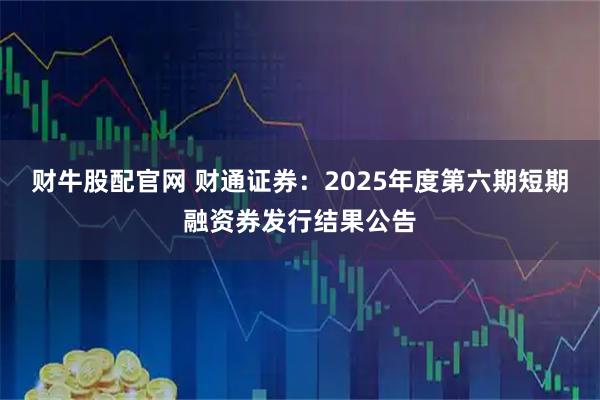 财牛股配官网 财通证券：2025年度第六期短期融资券发行结果公告