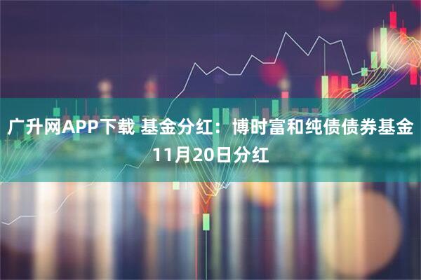 广升网APP下载 基金分红：博时富和纯债债券基金11月20日分红